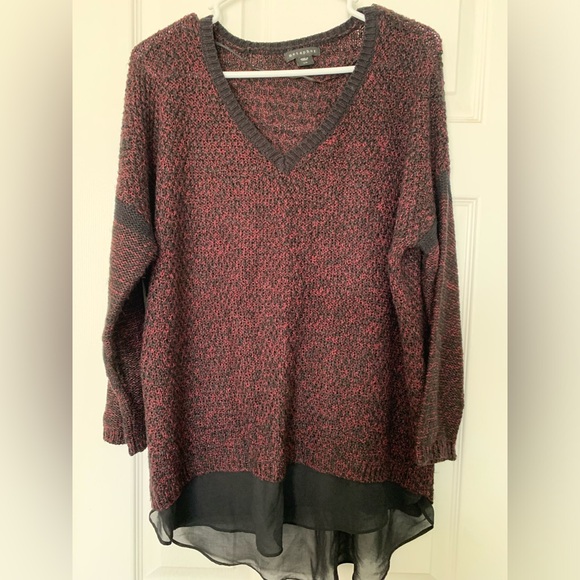 Metaphor Red and Black Sweater Womens Large - Picture 1 of 2